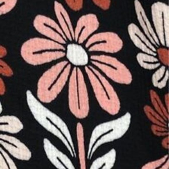 NWT [Ryegrass] Black Flowered Daisy One Shoulder Long Dress - Women's Size 12 - Picture 11 of 16